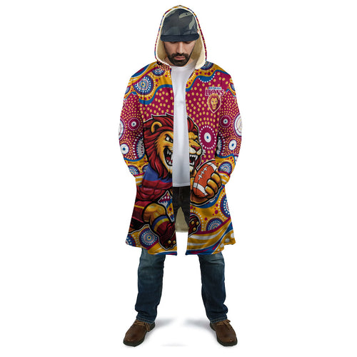 Brisbane Lions Cloak Aboriginal Dot Pattern - Football Mascot Heritage Pride