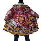 Brisbane Lions Cloak Aboriginal Dot Pattern - Football Mascot Heritage Pride