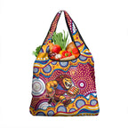 Brisbane Lions Grocery Bag Aboriginal Dot Pattern - Football Mascot Heritage Pride