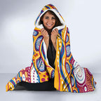 Brisbane Lions Hooded Blanket Aboriginal Dot Pattern - Football Mascot Heritage Pride