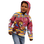 Brisbane Lions Kid Hoodie Aboriginal Dot Pattern - Football Mascot Heritage Pride
