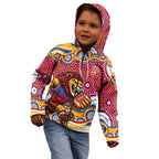 Brisbane Lions Kid Hoodie Aboriginal Dot Pattern - Football Mascot Heritage Pride