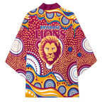 Brisbane Lions Kimono Aboriginal Dot Pattern - Football Mascot Heritage Pride