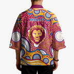 Brisbane Lions Kimono Aboriginal Dot Pattern - Football Mascot Heritage Pride