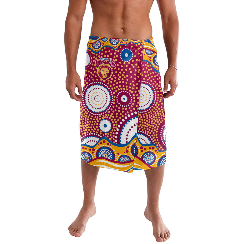 Brisbane Lions Lavalava Aboriginal Dot Pattern - Football Mascot Heritage Pride