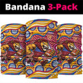 Brisbane Lions Neck Gaiter Aboriginal Dot Pattern - Football Mascot Heritage Pride