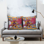 Brisbane Lions Pillow Cover Aboriginal Dot Pattern - Football Mascot Heritage Pride