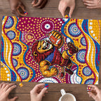 Brisbane Lions Puzzle Aboriginal Dot Pattern - Football Mascot Heritage Pride