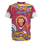 Brisbane Lions Rugby Jersey Aboriginal Dot Pattern - Football Mascot Heritage Pride