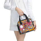 Brisbane Lions Shoulder Handbag Aboriginal Dot Pattern - Football Mascot Heritage Pride