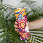 Brisbane Lions Skinny Tumbler Aboriginal Dot Pattern - Football Mascot Heritage Pride