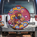 Brisbane Lions Spare Tire Cover Aboriginal Dot Pattern - Football Mascot Heritage Pride