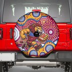 Brisbane Lions Spare Tire Cover Aboriginal Dot Pattern - Football Mascot Heritage Pride