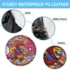 Brisbane Lions Spare Tire Cover Aboriginal Dot Pattern - Football Mascot Heritage Pride