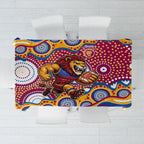 Brisbane Lions Tablecloth Aboriginal Dot Pattern - Football Mascot Heritage Pride
