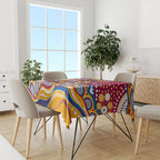 Brisbane Lions Tablecloth Aboriginal Dot Pattern - Football Mascot Heritage Pride