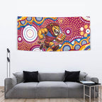 Brisbane Lions Tapestry Aboriginal Dot Pattern - Football Mascot Heritage Pride