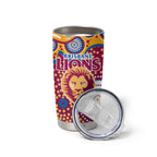 Brisbane Lions Tumbler Cup Aboriginal Dot Pattern - Football Mascot Heritage Pride