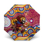 Brisbane Lions Umbrella Aboriginal Dot Pattern - Football Mascot Heritage Pride