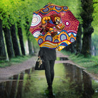 Brisbane Lions Umbrella Aboriginal Dot Pattern - Football Mascot Heritage Pride