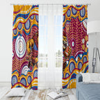 Brisbane Lions Window Curtain Aboriginal Dot Pattern - Football Mascot Heritage Pride