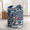 Carlton Blues Laundry Basket Aboriginal Dot Pattern - Football Mascot Heritage Pride