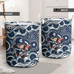 Carlton Blues Laundry Basket Aboriginal Dot Pattern - Football Mascot Heritage Pride