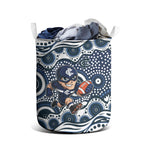 Carlton Blues Laundry Basket Aboriginal Dot Pattern - Football Mascot Heritage Pride