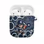 Carlton Blues AirPods Case Aboriginal Dot Pattern - Football Mascot Heritage Pride
