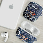 Carlton Blues AirPods Case Aboriginal Dot Pattern - Football Mascot Heritage Pride
