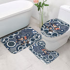 Carlton Blues Bathroom Set Aboriginal Dot Pattern - Football Mascot Heritage Pride