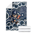 Carlton Blues Blanket Aboriginal Dot Pattern - Football Mascot Heritage Pride