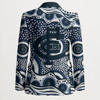 Carlton Blues Blazer Aboriginal Dot Pattern - Football Mascot Heritage Pride