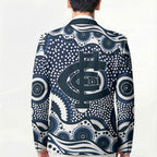 Carlton Blues Blazer Aboriginal Dot Pattern - Football Mascot Heritage Pride
