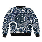 Carlton Blues Bomber Jacket Aboriginal Dot Pattern - Football Mascot Heritage Pride