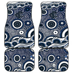 Carlton Blues Car Mats Aboriginal Dot Pattern - Football Mascot Heritage Pride