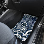 Carlton Blues Car Mats Aboriginal Dot Pattern - Football Mascot Heritage Pride