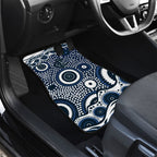 Carlton Blues Car Mats Aboriginal Dot Pattern - Football Mascot Heritage Pride