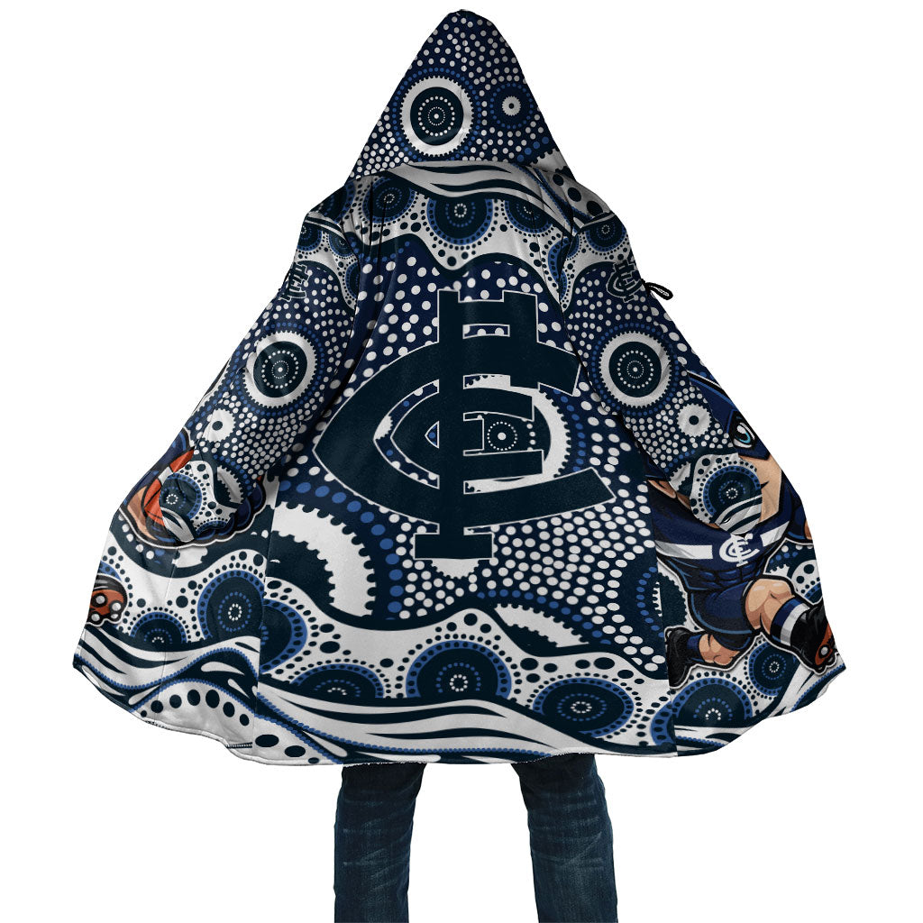 Carlton Blues Cloak Aboriginal Dot Pattern - Football Mascot Heritage Pride