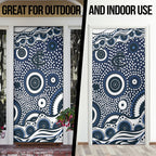 Carlton Blues Door Cover Aboriginal Dot Pattern - Football Mascot Heritage Pride
