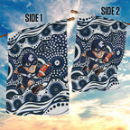 Carlton Blues Garden Flag Aboriginal Dot Pattern - Football Mascot Heritage Pride