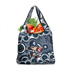 Carlton Blues Grocery Bag Aboriginal Dot Pattern - Football Mascot Heritage Pride