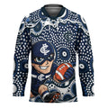 Carlton Blues Hockey Jersey Aboriginal Dot Pattern - Football Mascot Heritage Pride