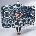 Carlton Blues Hooded Blanket Aboriginal Dot Pattern - Football Mascot Heritage Pride