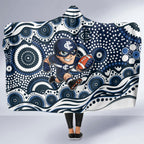 Carlton Blues Hooded Blanket Aboriginal Dot Pattern - Football Mascot Heritage Pride