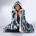Carlton Blues Hooded Blanket Aboriginal Dot Pattern - Football Mascot Heritage Pride
