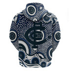 Carlton Blues Hoodie Aboriginal Dot Pattern - Football Mascot Heritage Pride