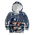 Carlton Blues Kid Hoodie Aboriginal Dot Pattern - Football Mascot Heritage Pride