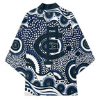 Carlton Blues Kimono Aboriginal Dot Pattern - Football Mascot Heritage Pride
