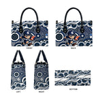 Carlton Blues Leather Bag Aboriginal Dot Pattern - Football Mascot Heritage Pride